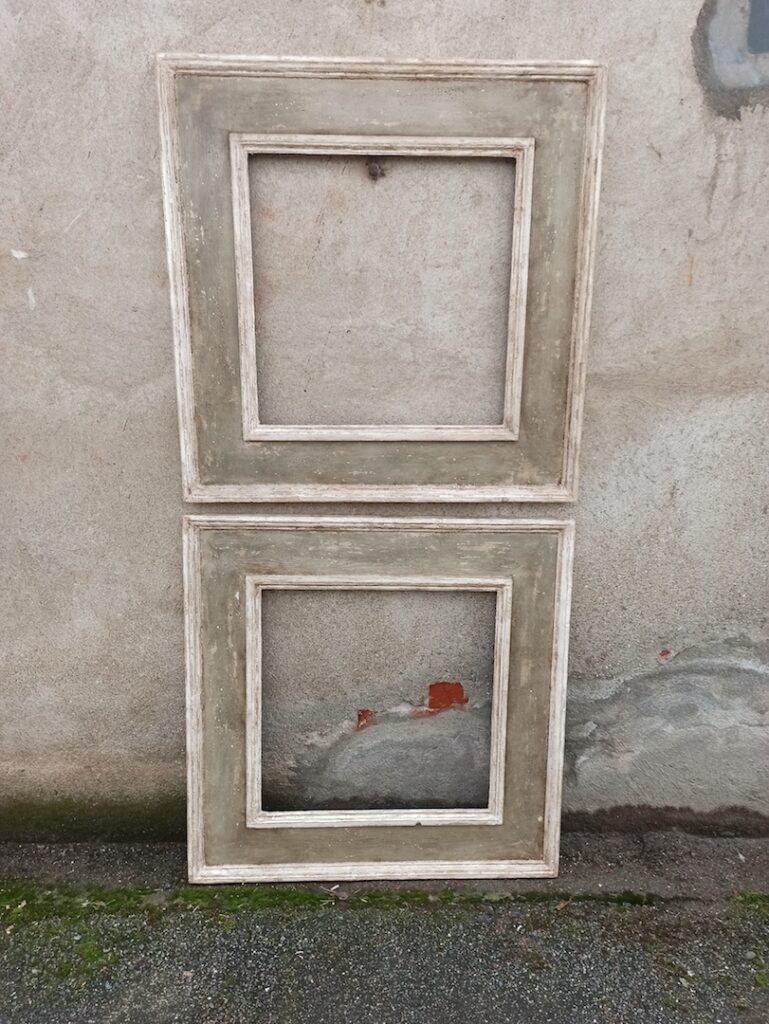 Coppia di cornici Laccate ( verde salvia )